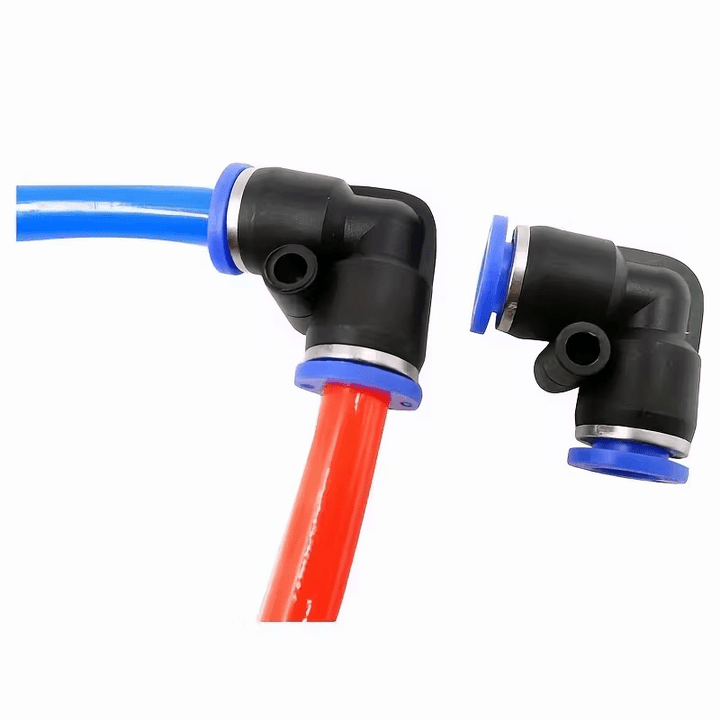 Conector Neumático Racor Codo 90° PV6/PV8 para Manguera de 6mm - 8mm - Tecneu