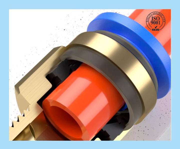 Conector Neumático Rápido PC de Latón con rosca NPT para Manguera - Tecneu