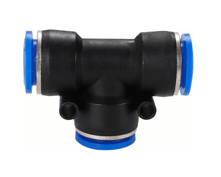 Conector Racor Neumático en “T” PE6/PE8 para Manguera de 6/8mm Rápido - Tecneu