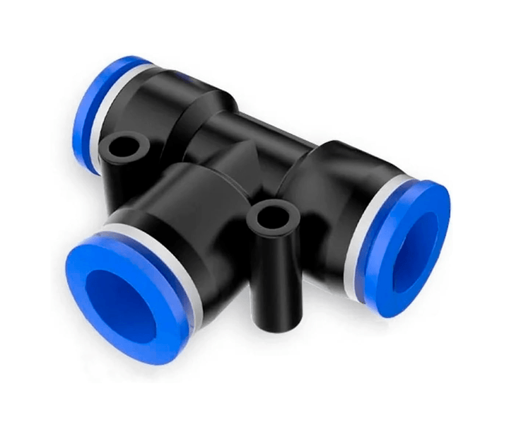 Conector Racor Neumático en “T” PE6/PE8 para Manguera de 6/8mm Rápido - Tecneu