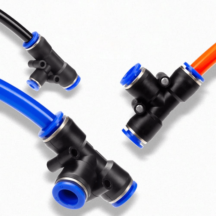 Conector Racor Neumático en “T” PE6/PE8 para Manguera de 6/8mm Rápido - Tecneu
