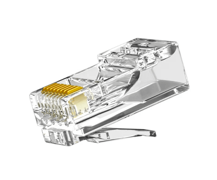Conector RJ45 CAT6 Chapado en Oro para UTP Ethernet - Tecneu