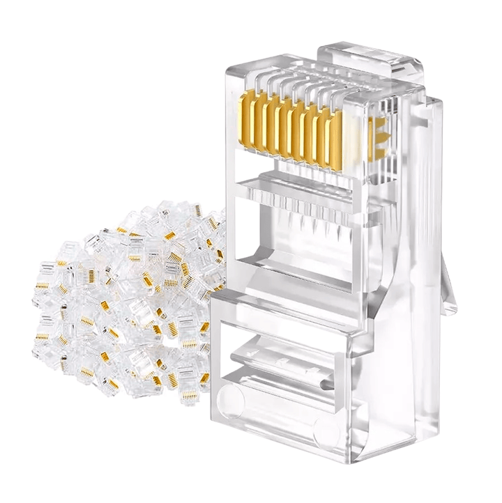 Conector RJ45 CAT6 Chapado en Oro para UTP Ethernet - Tecneu