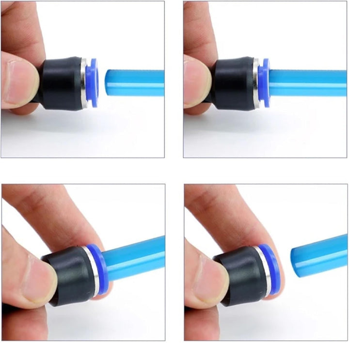 Conector Unión Recta Neumática PU para Manguera 6/8mm 1MPa - Tecneu