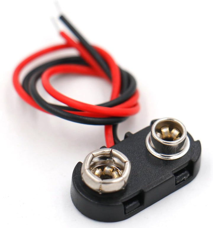Conectores De Batería 9v Clip En T Con Carcasa Cable 15cm - Tecneu