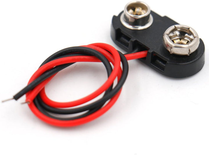 Conectores De Batería 9v Clip En T Con Carcasa Cable 15cm - Tecneu