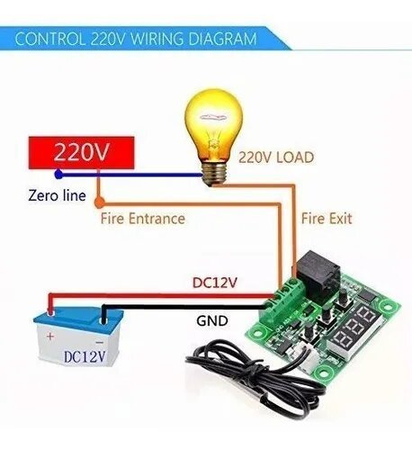 Control De Temperatura W1209 Con Sonda - Tecneu