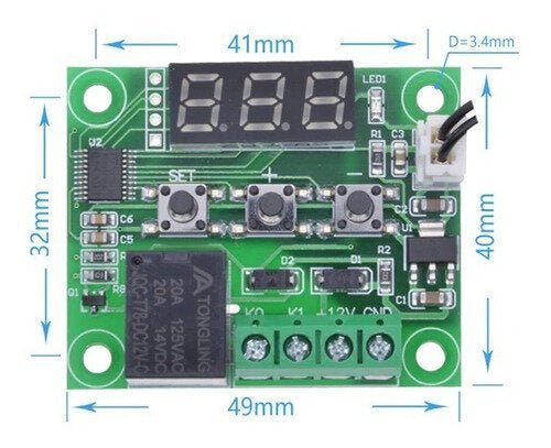 Control De Temperatura W1209 Con Sonda - Tecneu