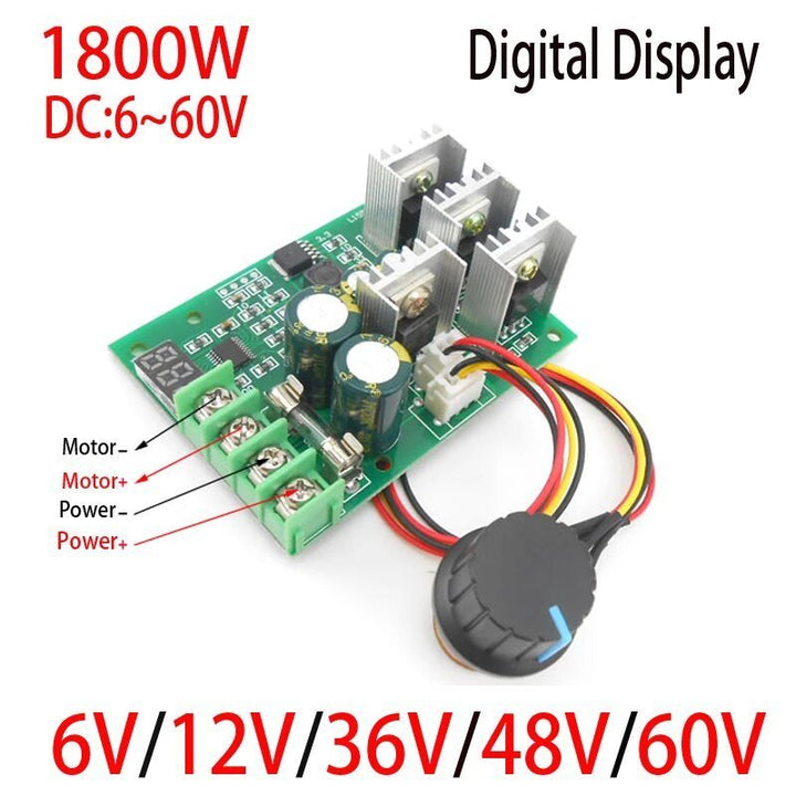 Control De Velocidad Para Motor Dc Pwm 6 - 60v 30a - Tecneu