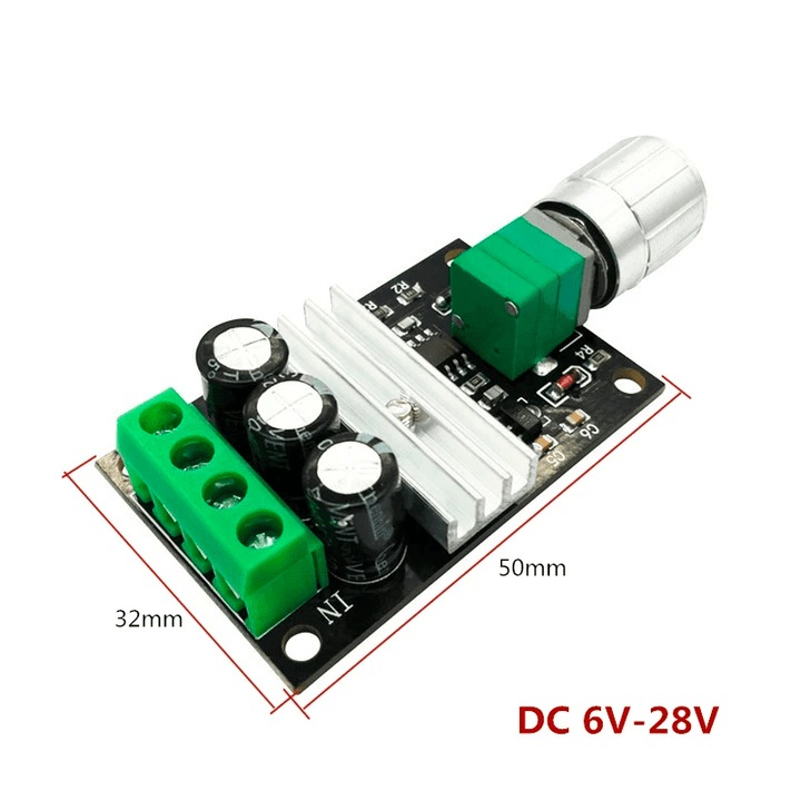 Control De Velocidad Pwm 6v~28v 3a 80w Motor Dc 1203b - Tecneu