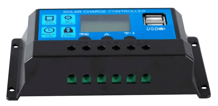 Controlador De Carga Solar 20a 12v/24v Pwm, Lcd, Usb 5v Dual - Tecneu