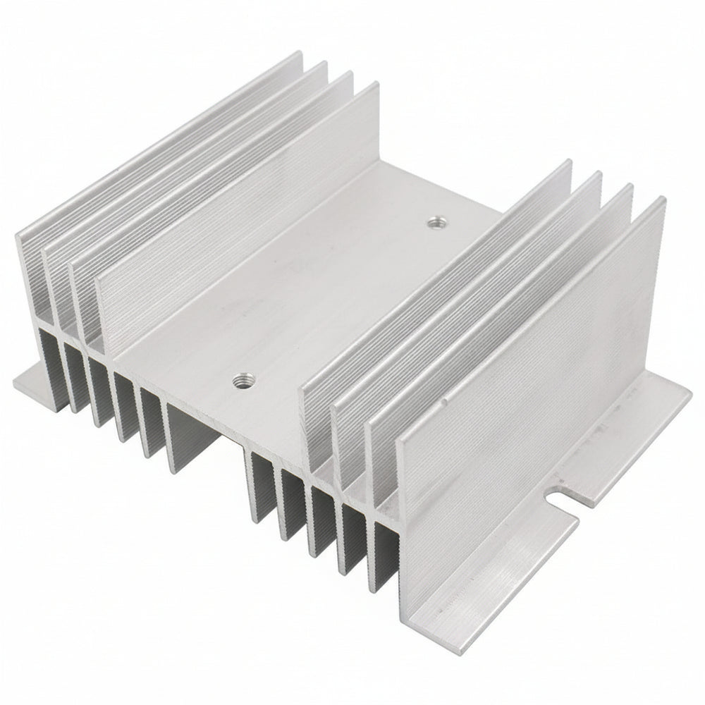 Disipador de Calor de Aluminio W-100 para SSR Tamaño 125x50mm