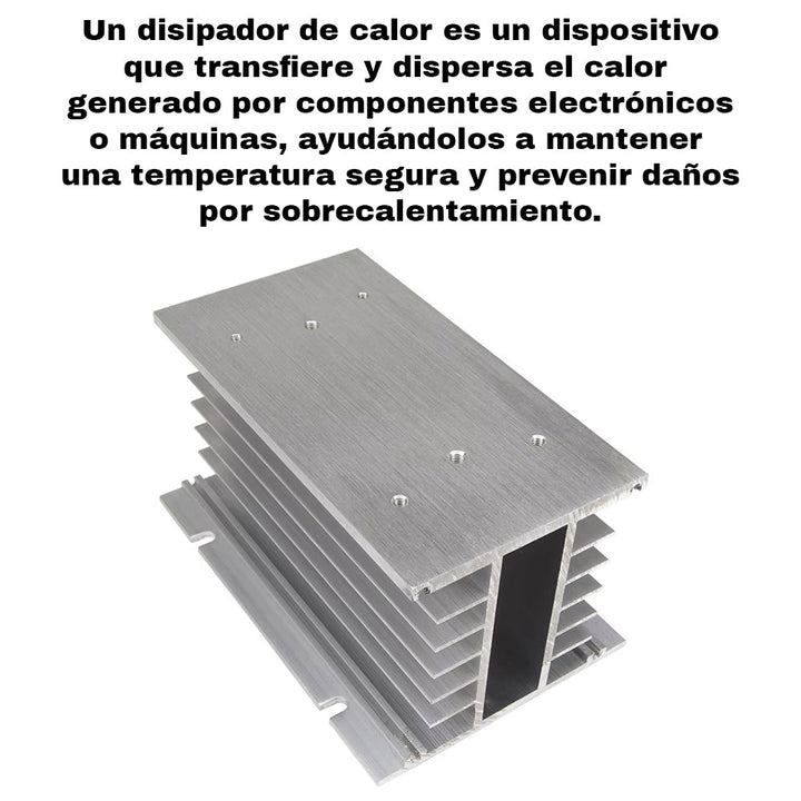 Disipador Enfriador Aluminio 15x10x8cm Relevador Ssr Relé Relay - Tecneu