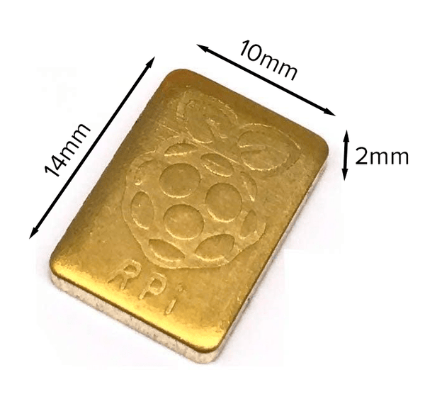 Disipador térmico de cobre para Raspberry Pi 4 14x10x2 mm - Tecneu