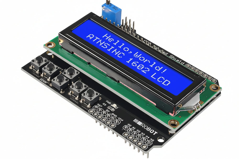 Display Lcd 16x2 Shield Keypad Con Teclado Azul