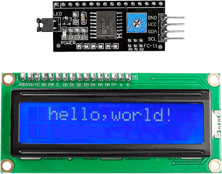 Display Lcd Pantalla 16x2 + Interfaz De Conversión I2c - Tecneu