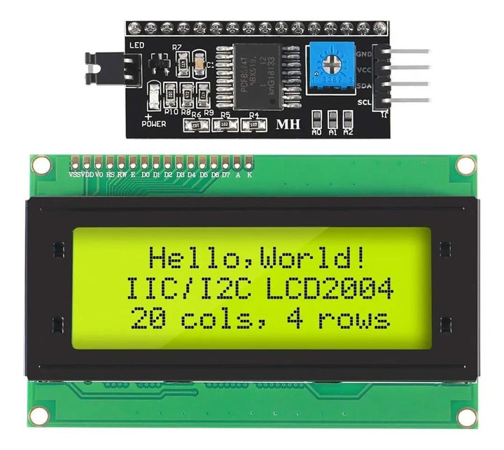 Display Lcd Pantalla 20x4 + Interfaz Conversión I2c + Pines - Tecneu