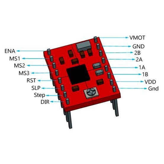 Driver Motor A Pasos A4988 Disipador Con Adhesivo 3m - Tecneu