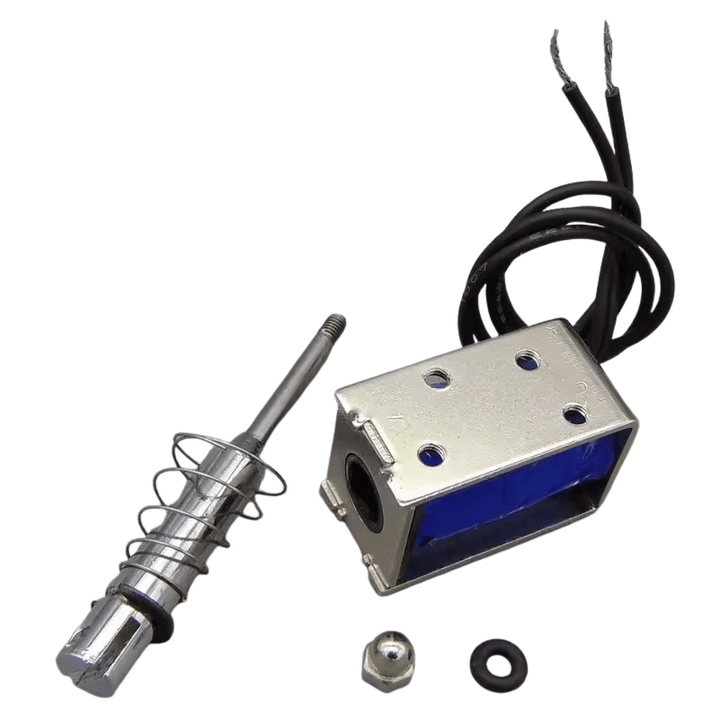 Electroimán Solenoide JF - 0630B 10mm Carrera 12VDC Push Pull 6N 2A - Tecneu