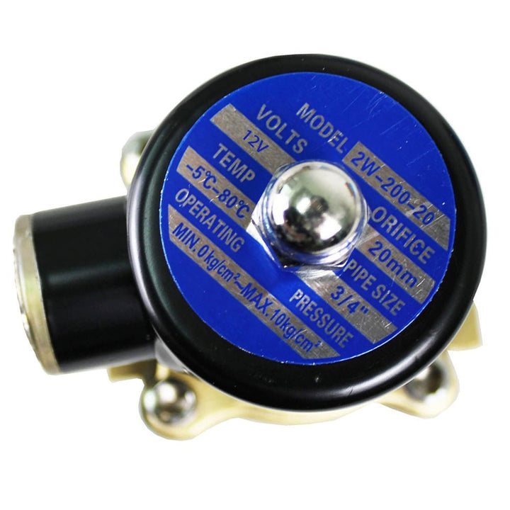 Electroválvula Solenoide Metalica 3/4 Pulgadas 12v Gas Agua Aire - Tecneu