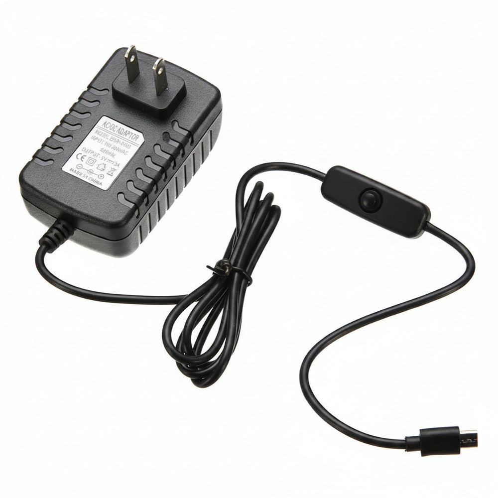 Eliminador 5v 3a Con Boton On / Off Micro Usb Raspberry Pi