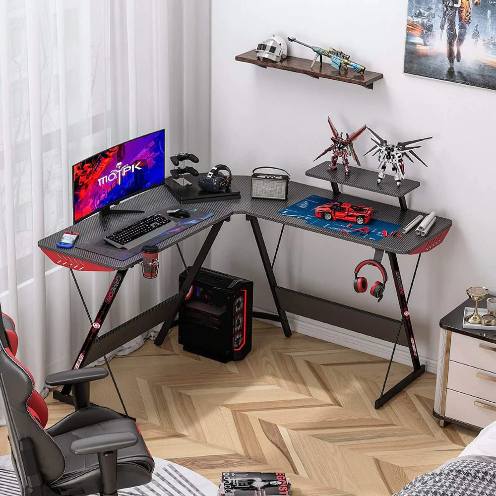 Escritorio Gamer En L Esquinero Oficina Ordenador 129x129cm