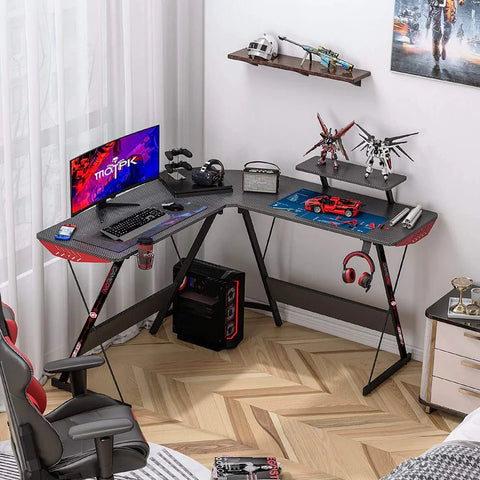 Escritorio Gamer en L Esquinero para Computadora Estudio Oficina