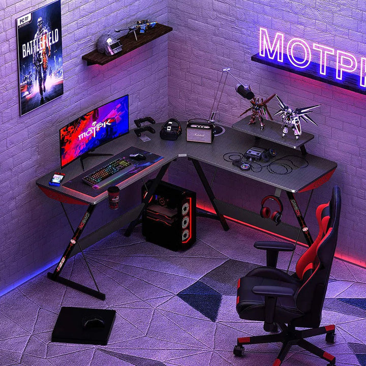 Escritorio Gamer en L Esquinero para Computadora Estudio Oficina - Tecneu
