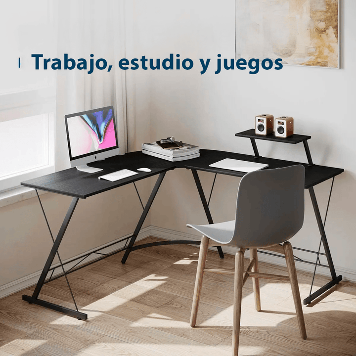 Escritorio Gamer en L Esquinero para Computadora Estudio Oficina - Tecneu