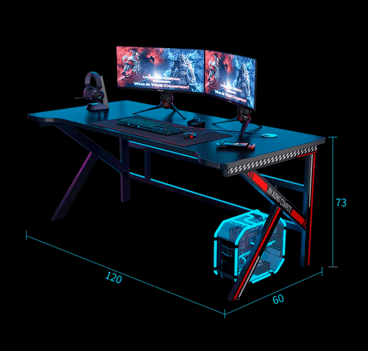 Escritorio Gamer Estructura Metal en forma de K Oficina Estudio - Tecneu