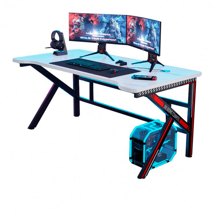 Escritorio Gamer Marco Metálico En Forma De K Oficina 120x60cm - Tecneu