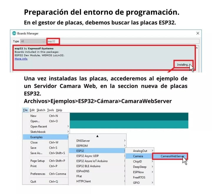 Esp32 Cam Ov2640 Wifi + Bluetooth Camara 2mp Desarrollo - Tecneu