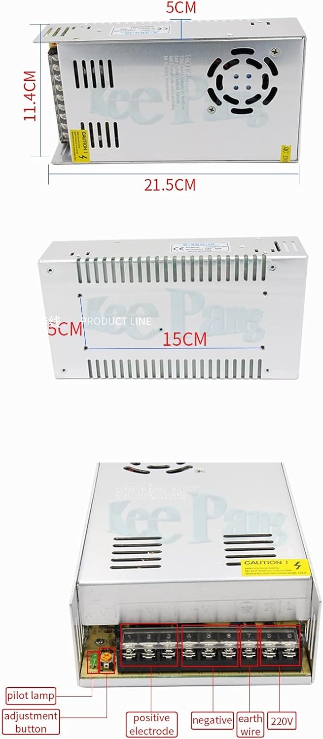 Fuente Conmutada De Alimentación 12v 30a 360w, 110/220vac Con Ventilador - Tecneu