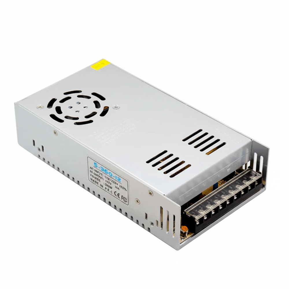 Fuente Conmutada De Alimentación 12v 30a 360w, 110/220vac Con Ventilador