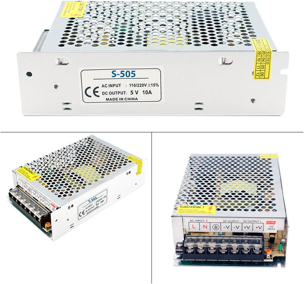 Fuente Conmutada De Alimentacion 5v 10a 50w 110/220 Vca - Tecneu