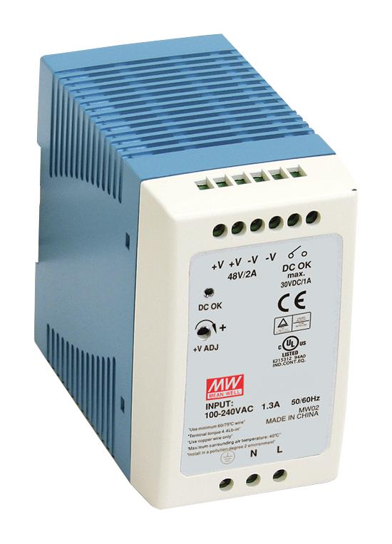 Fuente de alimentación MDR - 100 - 12 industrial conmutada 12V 7.5A - Tecneu