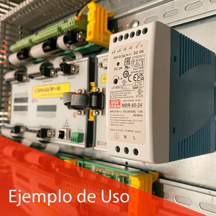 Fuente de alimentación MDR - 100 - 12 industrial conmutada 12V 7.5A - Tecneu