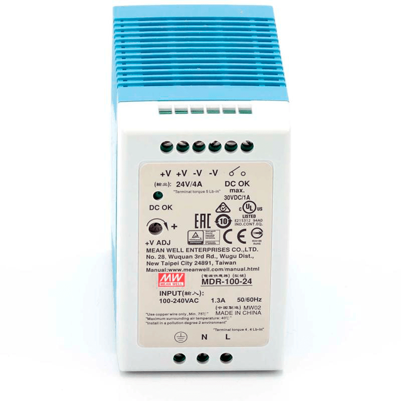 Fuente de alimentación MDR-100-24 industrial conmutada 24V 4A