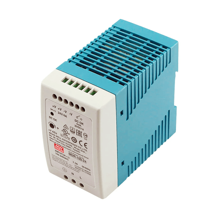 Fuente de alimentación MDR - 100 - 24 industrial conmutada 24V 4A - Tecneu