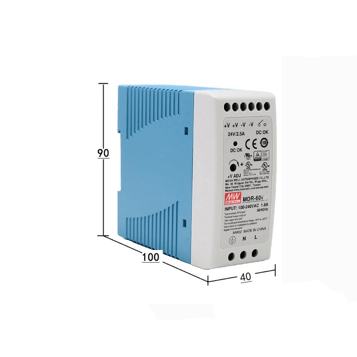 Fuente de alimentación MDR - 60 - 12 industrial conmutada 12V 5A - Tecneu