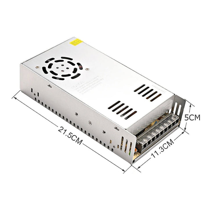 Fuente De Alimentacion Regulable 12v 50a 600w Transformador 11.31x5x21.50cm 110vca/220vca - Tecneu