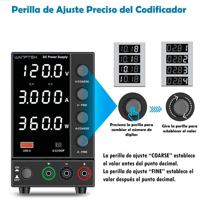 Fuente De Alimentación Regulable Wanptek DPS3010U 30v 10a - Tecneu