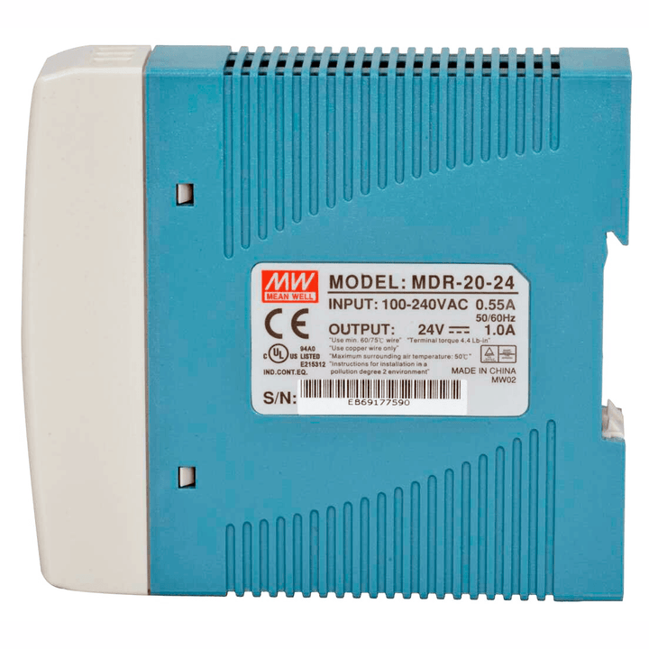 Fuente Voltaje Industrial Mean Well Mdr - 20 - 24 Riel 24v 1a - Tecneu