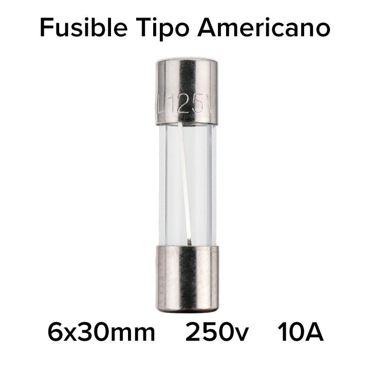Fusible Tipo Americano 6x30mm 250V 1A - 10A Protección - Tecneu