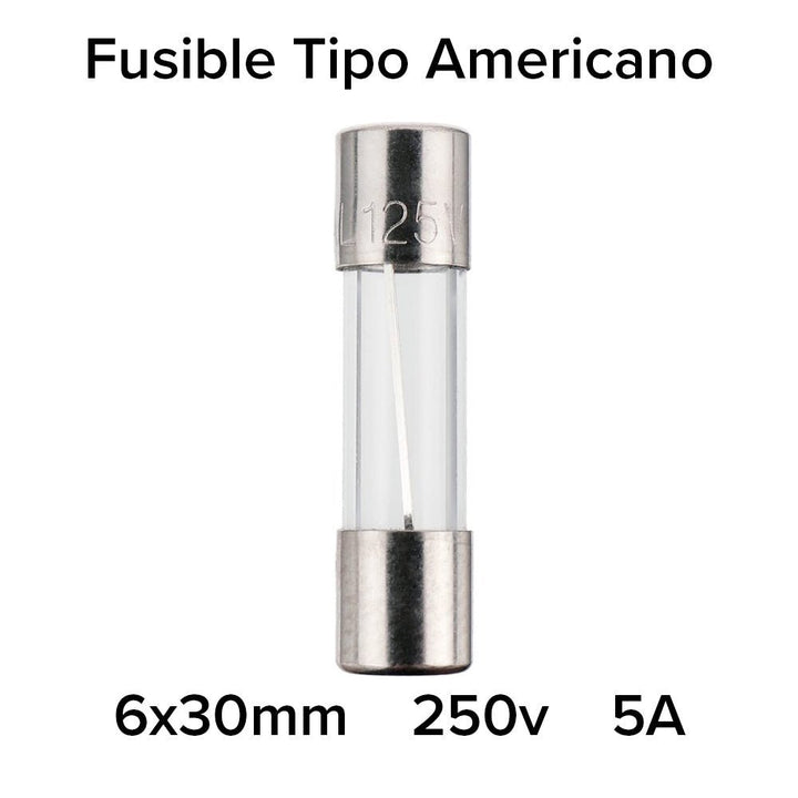 Fusible Tipo Americano 6x30mm 250V 1A - 10A Protección - Tecneu