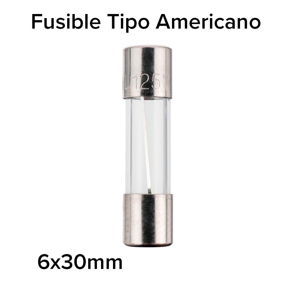 Fusible Tipo Americano 6x30mm 250V 1A - 10A Protección