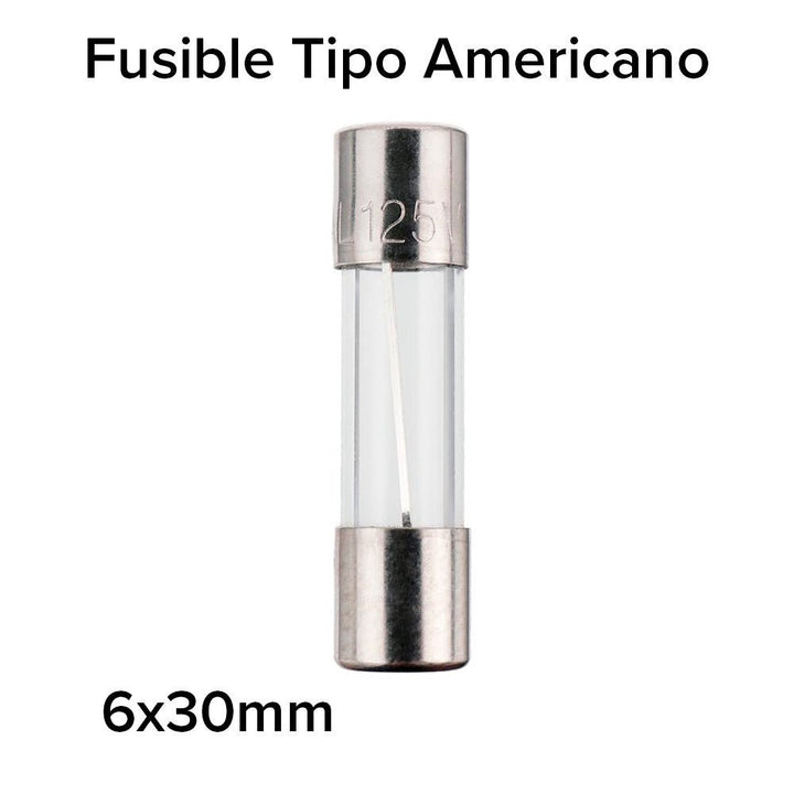Fusible Tipo Americano 6x30mm 250V 1A - 10A Protección - Tecneu