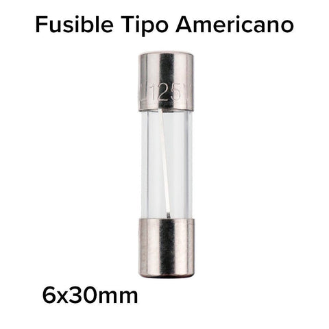 Fusible Tipo Americano 6x30mm 250V 1A - 10A Protección
