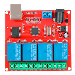 Módulo de relevador controlado por USB de 4 canales a 12V