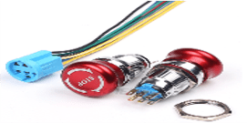 Interruptor Botón Parada De Emergencia De Aluminio 19mm - Tecneu